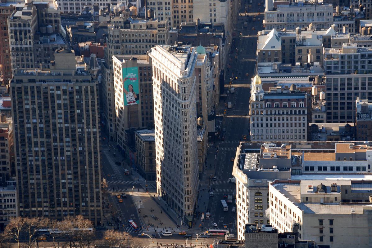 01-2 Flatiron Building Close Up From New York City Empire State Building